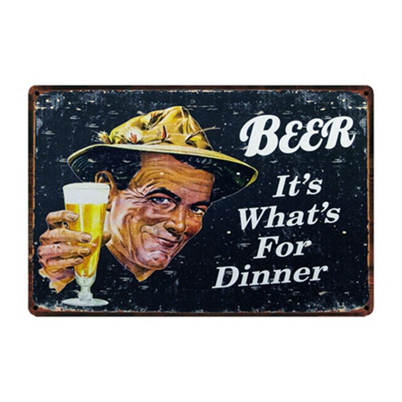 [ WellCraft ] Free Beer Tomorrow Ice Cold Beer Served Here Metal Sign Posters Art Vintage Mural Painting Custom Decor WW4