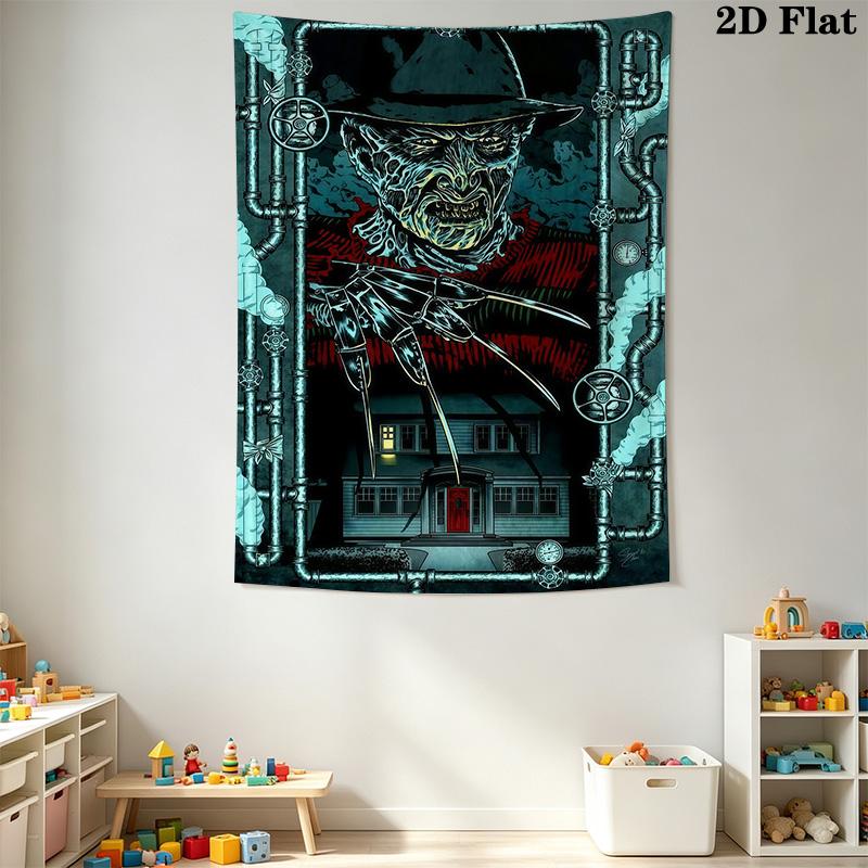 Horror Movie Characters Tapestry Tapestry Background Cloth Fashion Print Homestay Soft Decoration Tapestry Background Wall Hanging Cloth