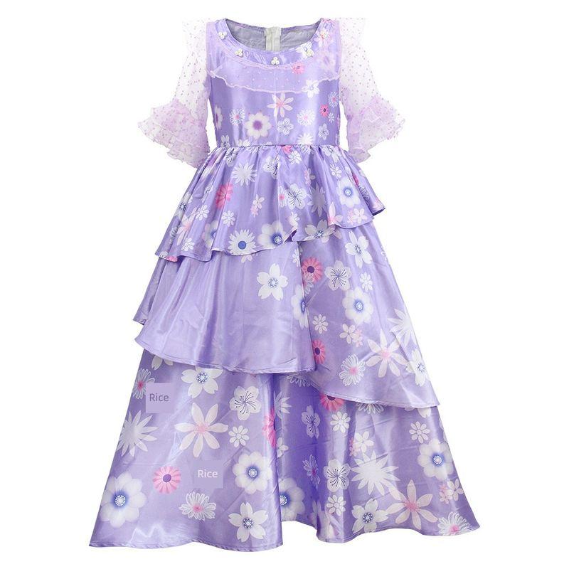 

Magic Full House Isabella Princess Dress Cosplay Costume for Children and Adults, Women s Role-Playing Outfit Purple Princess Dress with Pearls M