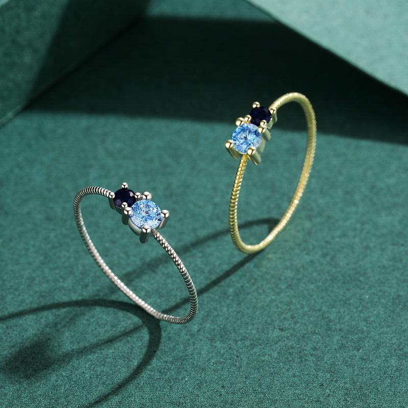 Modian 925 Sterling Silver Charm Crystal Twist Dazzling Finger Ring For Women Grils Party Fashion Stackable Fine Jewelry