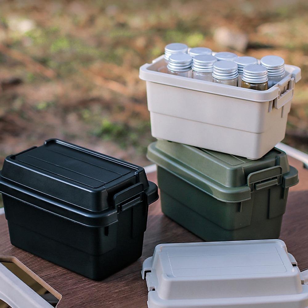 2 Pcs Waterproof Outdoor Storage Box PP Multifunctional Storage Box  Camping Activities