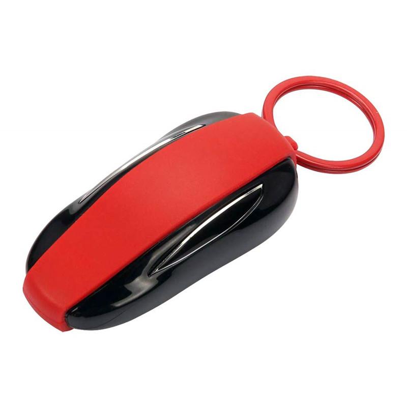 

For Tesla Model 3 X S Y Car Key Fob Case Silicone Band Cover Accessories Full Half Coverage Key Fob Holder Metal Keychain For MODEL 3 красный