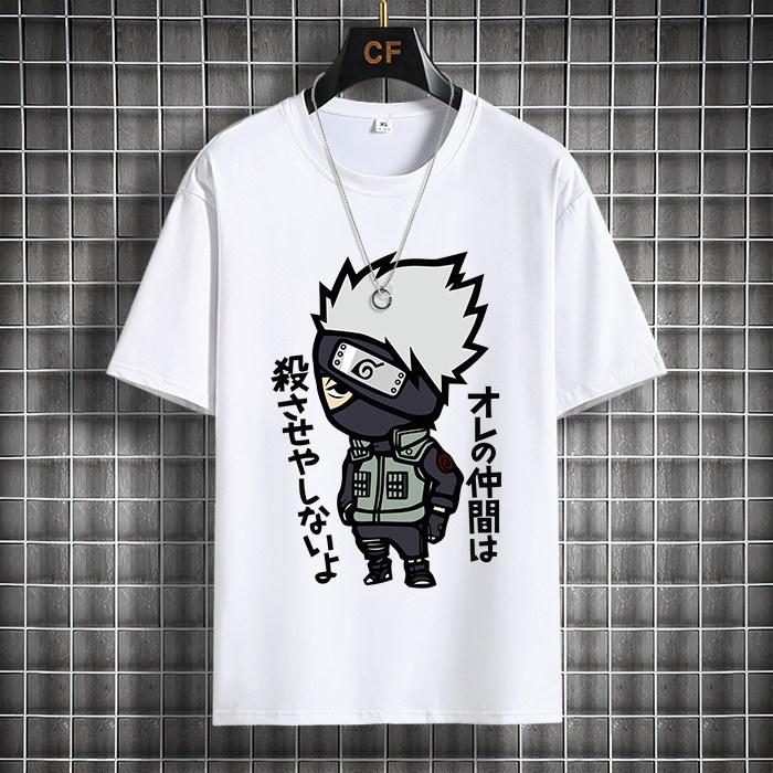 Naruto Casual White Childrens Tshirt Summer New Anime Peripheral Printed Parentchild Outfit Pure Cotton Fashionable Tshirt
