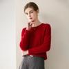 Women's Versatile 100% Cashmere Sweater – Round Neck, Loose Knit Base Layer for Autumn/Winter