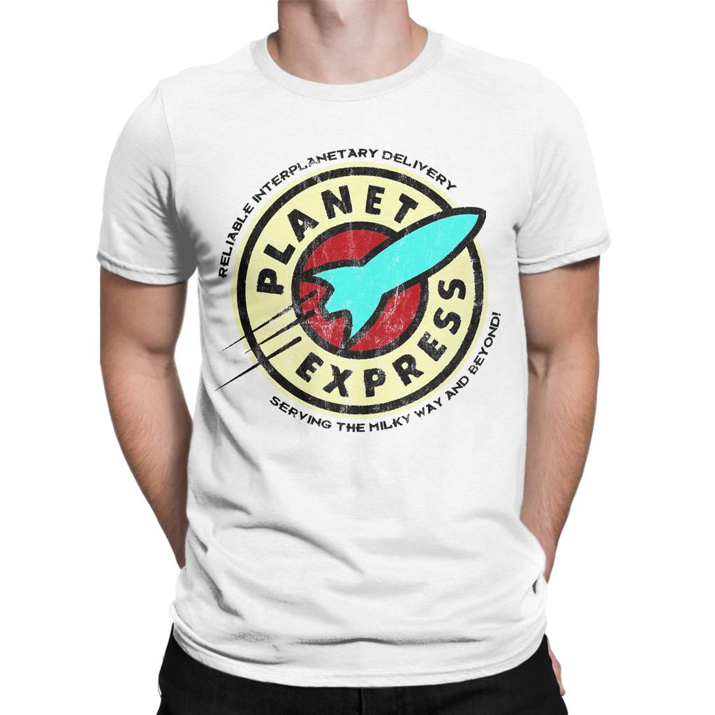 Fashion Planet Express TShirt for Men Round Neck Cotton T Shirt  Short Sleeve Tee Shirt 4XL 5XL 6XL Clothing