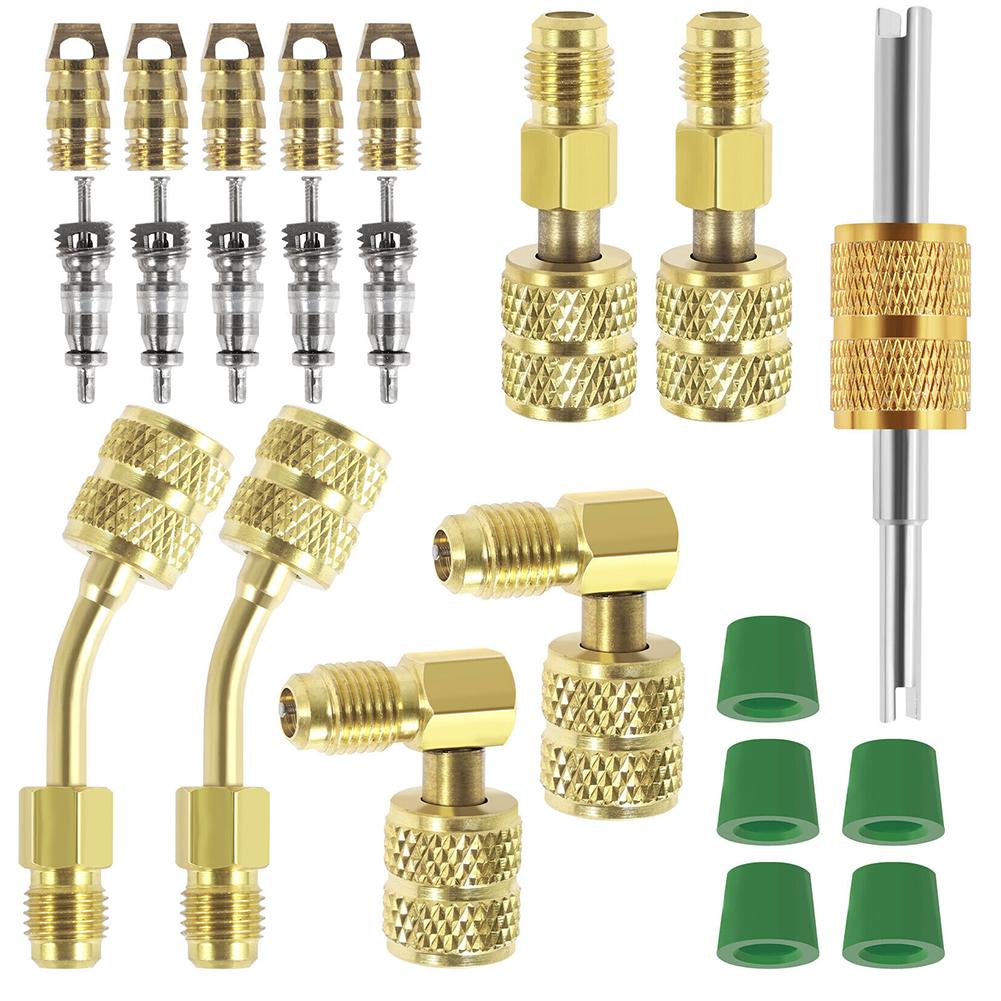 Gold R410 Adapter Kit Split Adapter No Hazards Optimal Performance AD B R Spool Refrigerantion Hose Connector AD D