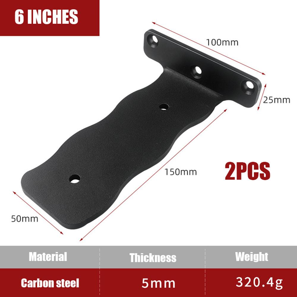 2Pcs Heavy Duty Carbon Steel L Shaped Bracket - Invisible Shelf Support with Screws, Wooden Board Rack Wall Mount Hardware