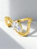 925 Sterling Silver Fashion Shiny Curve Marquise Zircon Ring For Women Engagement Wedding Luxury High Quality Fine Jewelry