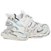 Balenciaga Track 1.0 Lace Up Low Top Chunky Sneakers Women's White Distressed 542436W3SRA9014