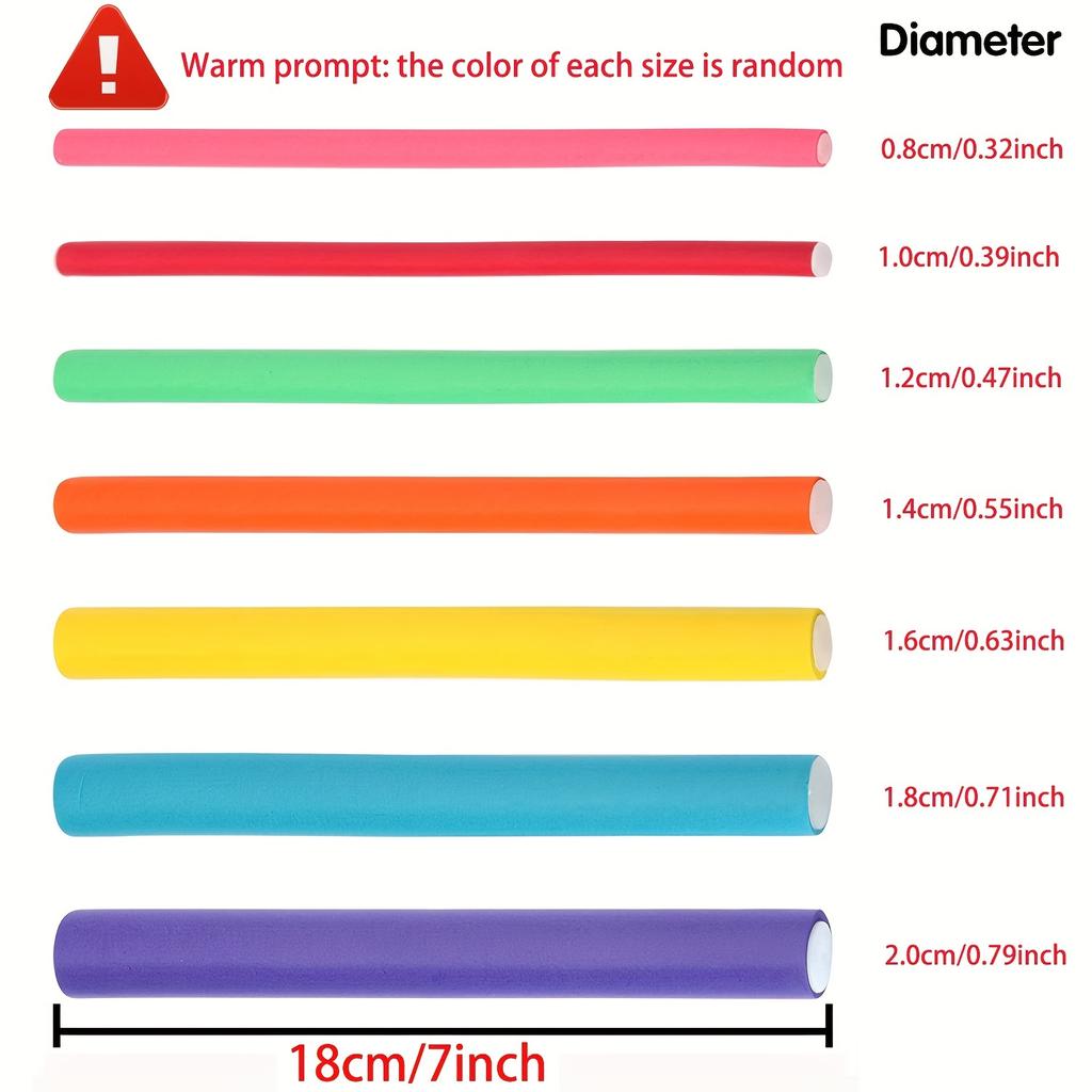 42 Pcs/Lot Heatless Curling Rod Soft Sponge Hair Curler Roller Foam Bendy Twist Curls Tool DIY HairStyling Hairdressing Tools