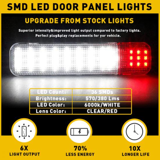 LED Door Courtesy Lights For 1995-2007 Chevy C/K Silverado Tahoe GMC Sierra EOA
