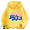 Cute Casual Hoodie Winter Cartoon Print Street Fashion Youth Apparel Peppa Pig Boys Girls