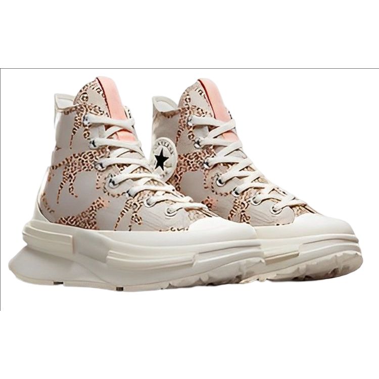 Converse  Run Star Legacy CX Platform High Animal Abstract Women Sneakers Tan String Cheeky-Coral A06820C