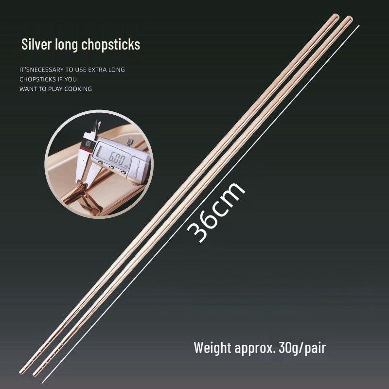 316 Stainless Steel Anti-Slip Chopsticks for High-Temperature Cooking and Hot Pots