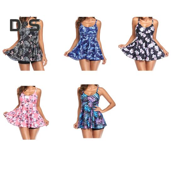 2 sztuki/zestaw damski zestaw tankini z dekoltem w serek trójkątny kubek strój kąpielowy góra spodenki kąpielowe zestaw strój kąpielowy w stylu plażowym