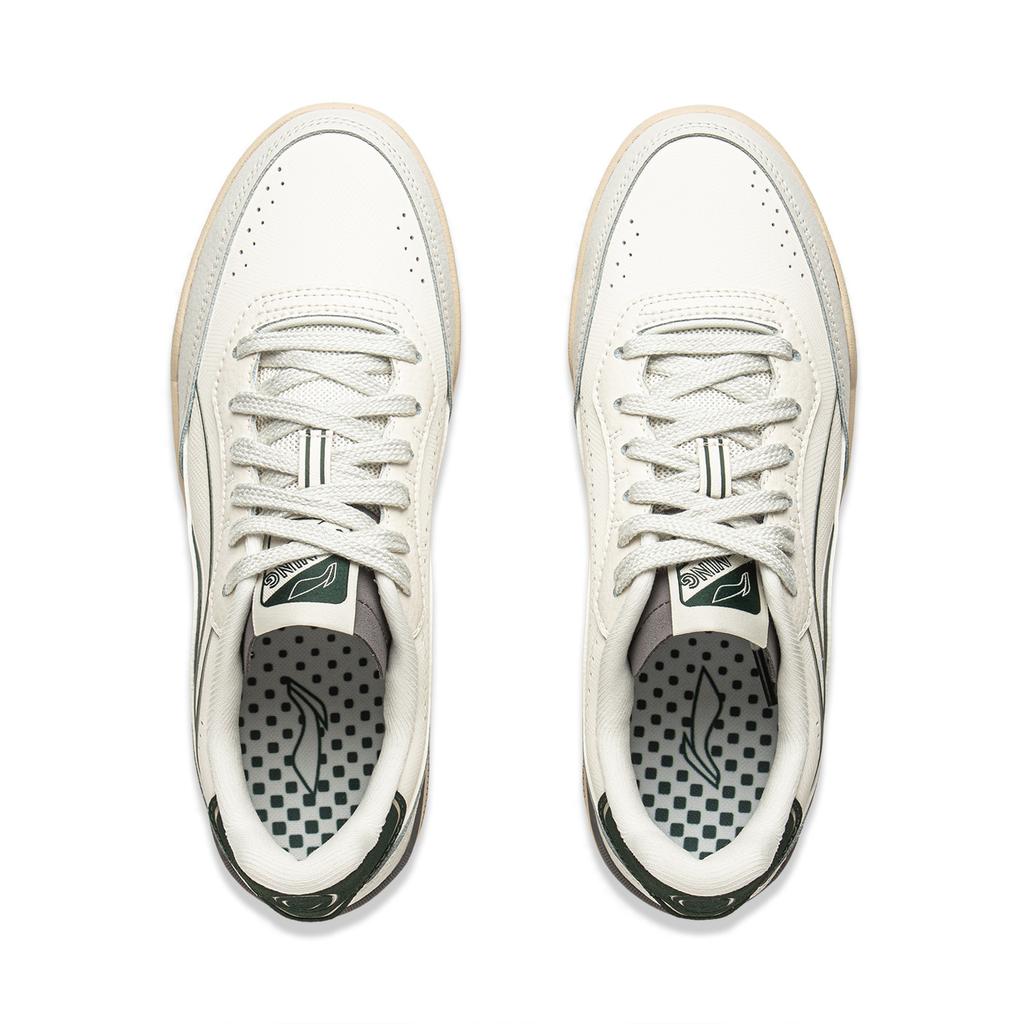 Li Ning Moon Glaze Slip Resistant, Abrasion Resistant, Breathable Low Top Skateboard Shoes Women's White Gray AGCV334-1