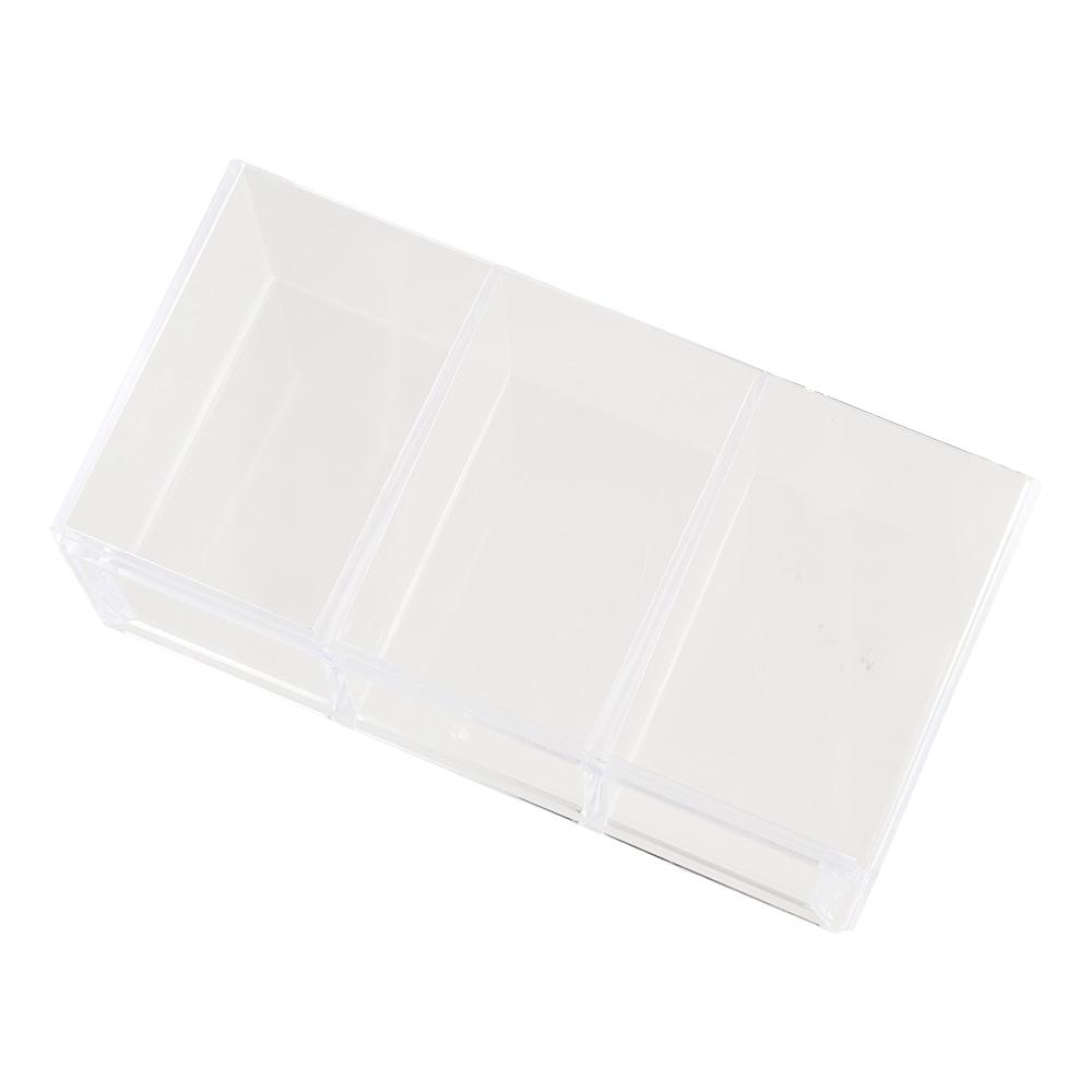 Simple Desk Pen Holder Clear Stationery Organizer Multifunction Pencil Storage Box Home Office