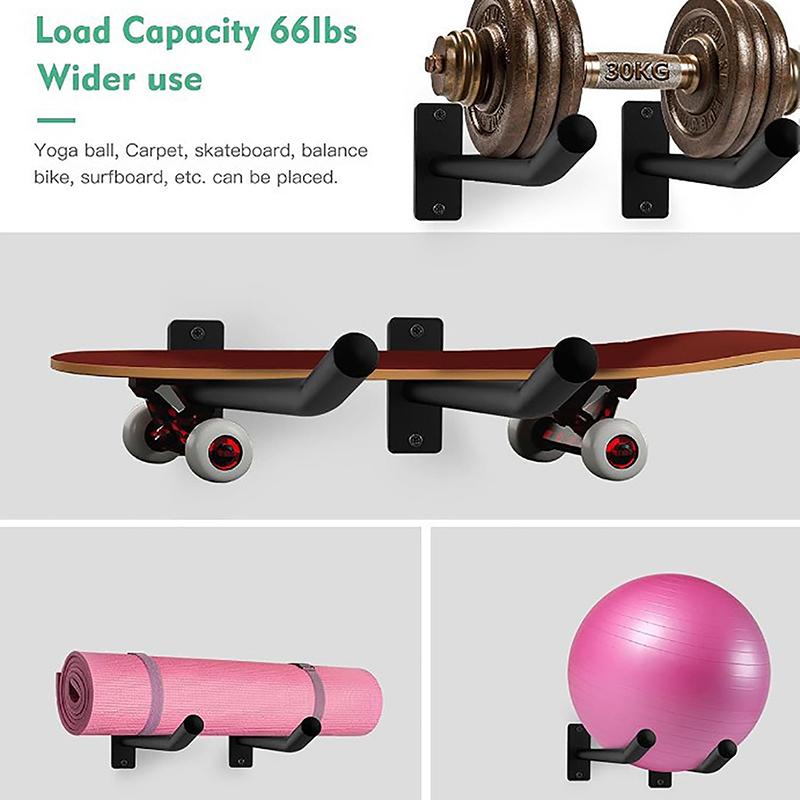 2Pcs Metal Ball Holder Exercise Ball Wall Rack For Gym Garage Studio Storage Yoga Ball For Yoga Ball/Stability Ball/Basketball