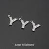 Alloy DIY English Letter & Number Necklace Pendant - Creative Jewelry & Handmade Accessories.