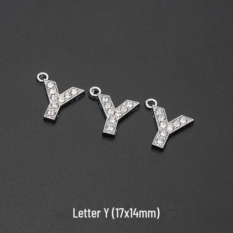Alloy DIY English Letter & Number Necklace Pendant - Creative Jewelry & Handmade Accessories.