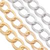 5Yards/Roll 20x16mm Aluminum Chains Metal Twisted Link Chain For Jewelry Making DIY Bracelets Necklace Clothing Bags Accessories