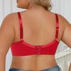 1 Stück Damen-BH in Übergröße, ultradünn, halbtransparent, Spitze, sexy, atmungsaktiv, Stahlring, Körbchen Französische Eleganz CDE