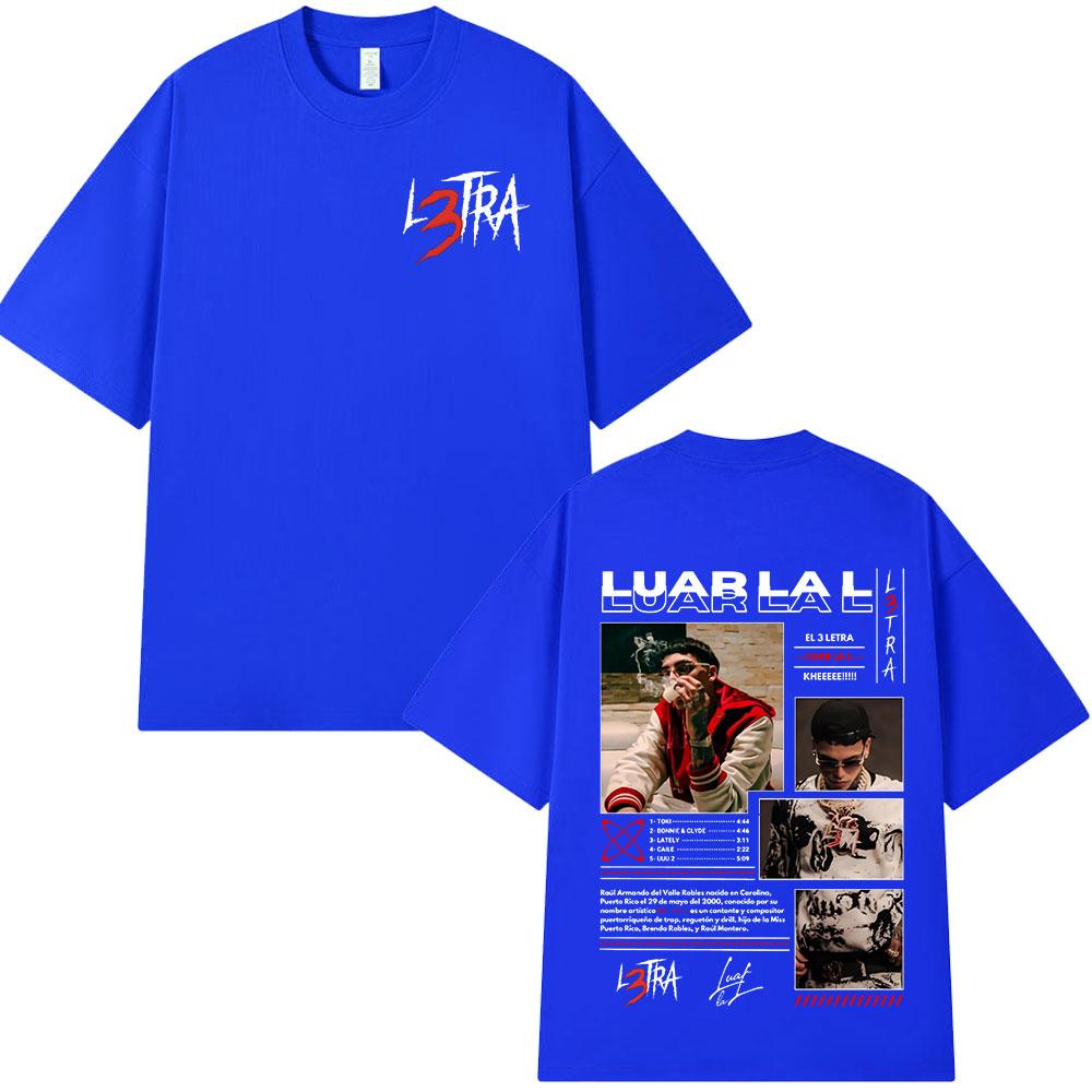 Rapper Luar La L Music Album L3tra T Shirts Unisex Unisex Hip Hop Fashion Short Sleeve Tshirts Vintage Oversized Tshirt Streetwear