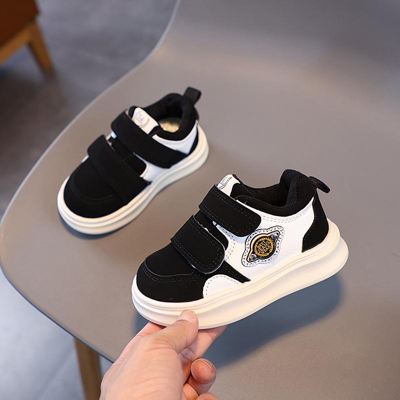 

Children Shoes Spring Fashion Cute Cartoon Planet Soft Soled Board Shoes Handsome Versatile Kids Casual Sneakers Tenis De Niño 25insole15.5cm чёрный
