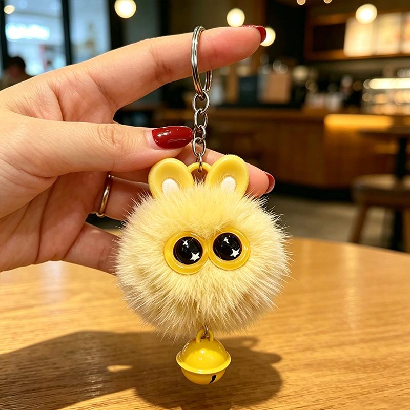 Year of the Sheep Lamb Keychain: Cute Plush Pendant for Students' Bags