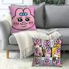 Cartoon cute  O-Opan C-Chu U-Usagi  Pillow Case Office Cushions Suitable For Sofa Car Bedroom Decorative Cushion Cover