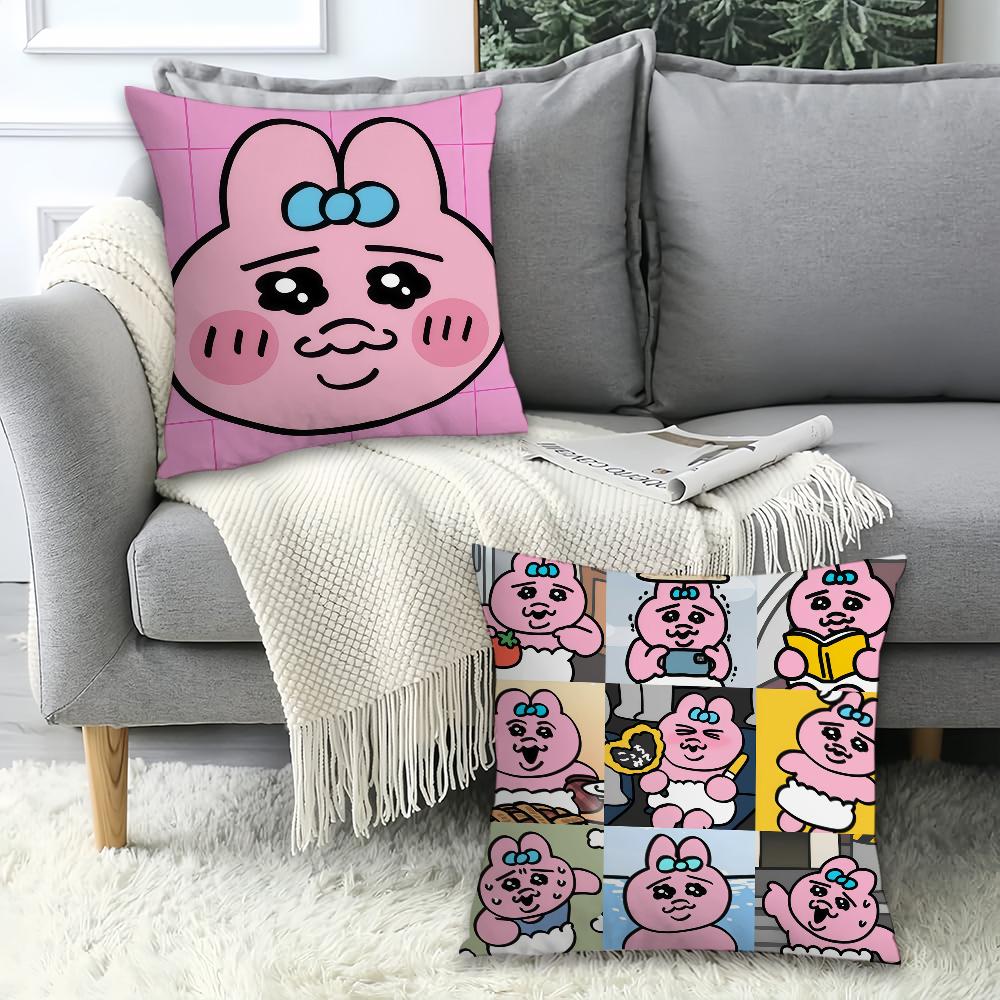 Cartoon cute O-Opan C-Chu U-Usagi Pillow Case Office Cushions Suitable For Sofa Car Bedroom Decorative Cushion Cover