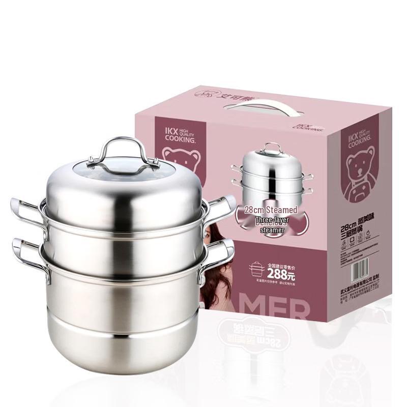 ZISIZ 3-Layer Multi-Function Steamer Pot
