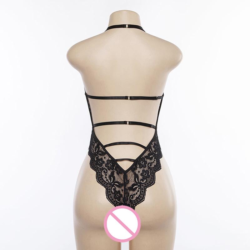 Women Sexy Underwear Set Lace Fishnet Bodysuit Lingerie Floral Perspective Sleepwear Transparent Lingerie Set OnePieces Bra Sets