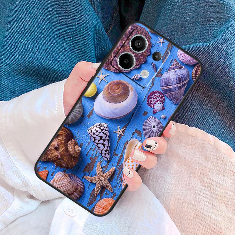Sea Shells Cover For Xiaomi Redmi Note 14 Pro 13 12 11 9 10 9S 10S 11S 12S Redmi 10C 12C 13C 14C Case