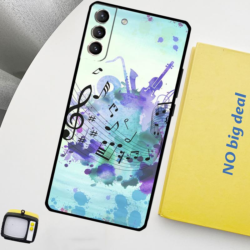 Musical Music Note Phone Case For Samsung Galaxy S25 Ultra S21 S22 S23 S24 Ultra S9 S10 S20 Plus S25 FE Cover