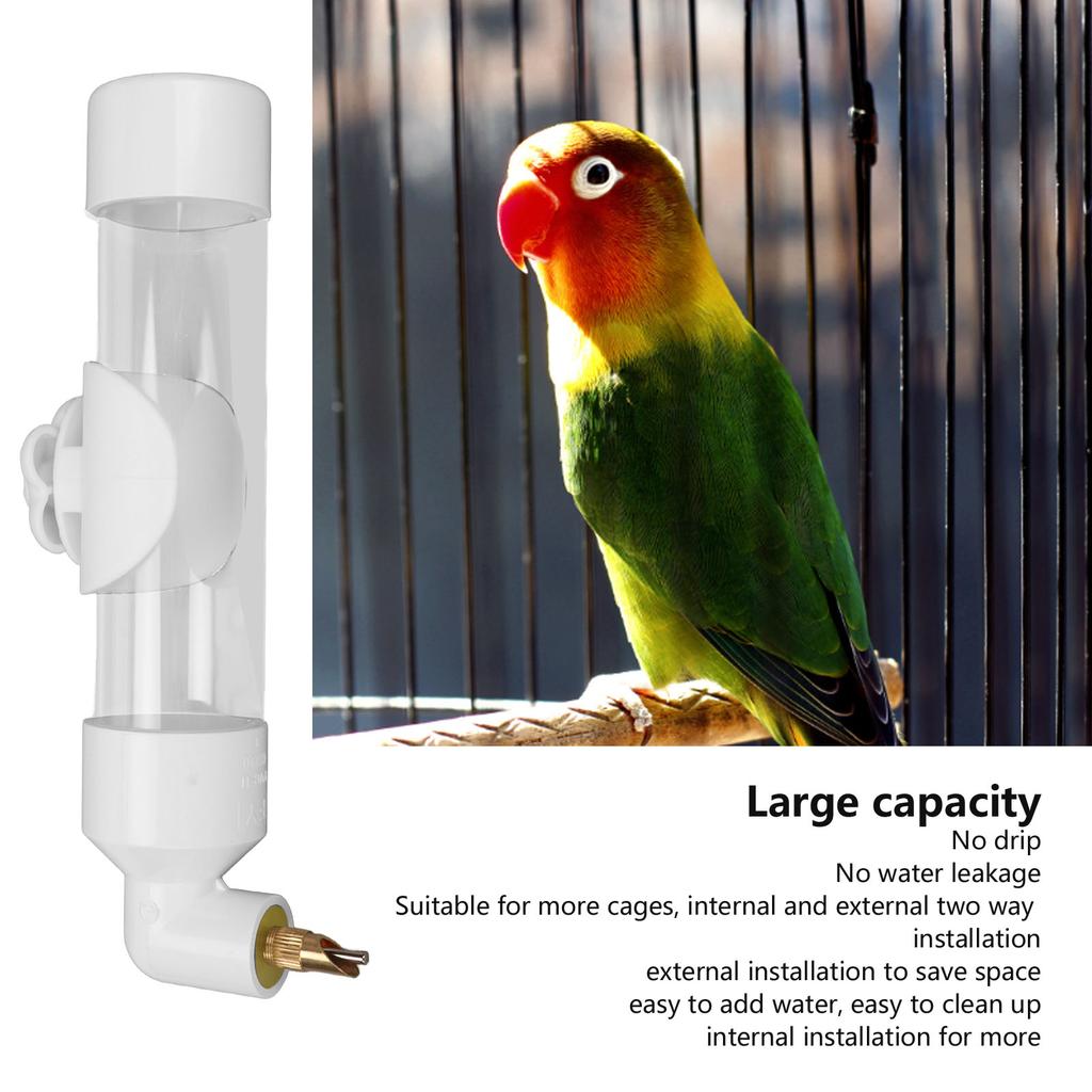 Automatic Drinking Device Safe Acrylic Bird Drinking Water Bottle Bird Water Feeder for Small Medium Large