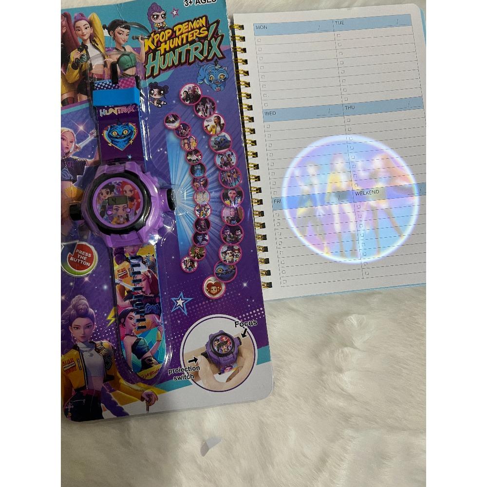 Nuovo Orologio Proiezione K-POP Cacciatori di Demoni 24 Immagini Orologio Elettronico Luminoso per Bambini Giocattolo Regalo di Compleanno per Bambini