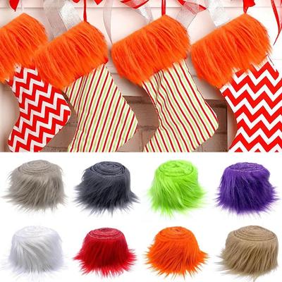 Durable 1.5M Faux Fur Ribbon DIY Solid Color Fur Stripe Sewing Fabric Winter Costume Material Home Decor