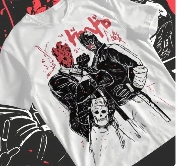 2026 Hot Sale Dorohedoro Shin T-Shirt Ebisu Noi Kaiman Nikaido Horror Anime Print T Shirt Round-neck Casual Loose T-shirt Y2k Tops Unisex Short Sleeve