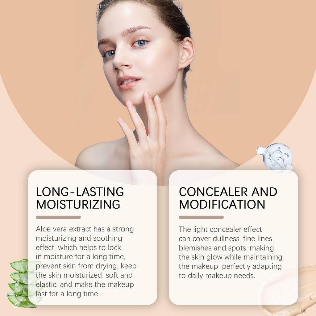 Eelhope Moisturizing Concealer Foundation Lightweight Hydrating Brightening Matte Finish For All Skin Types