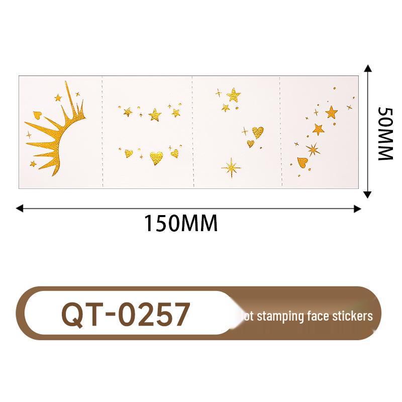 Waterproof Metallic Eye Tattoo Stickers - Realistic & Long-lasting for Party Makeup
