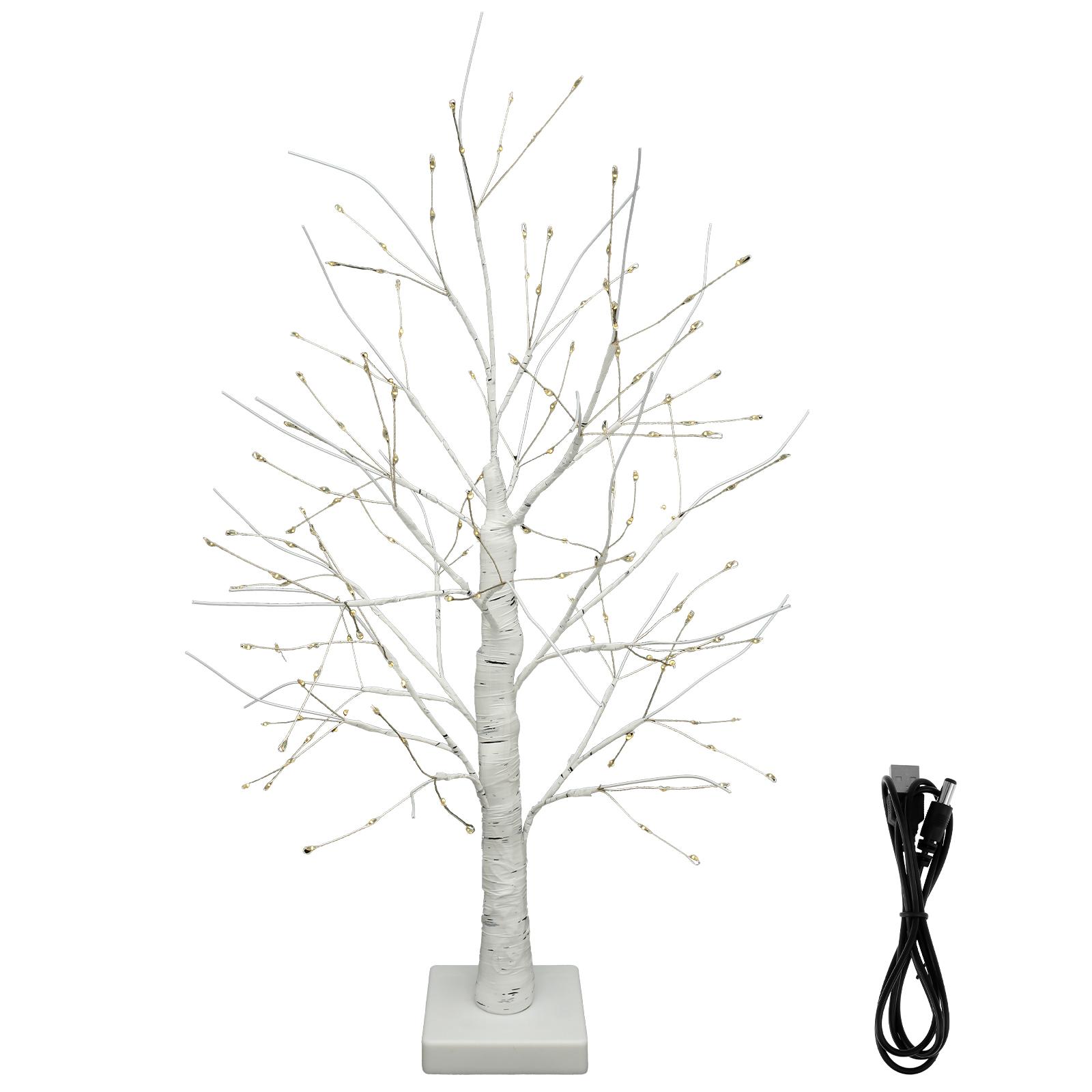 

LED Birch Tree Light 144 LED Artificial Tree Lamp with Timer 24inch USB/Battery Operated Tabletop Birch Tree Light Decorative