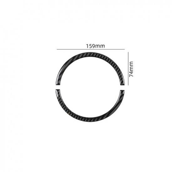 Carbon Fiber Interior Door Handle Decoration Cover Strip For Fiat 500 2012-2015