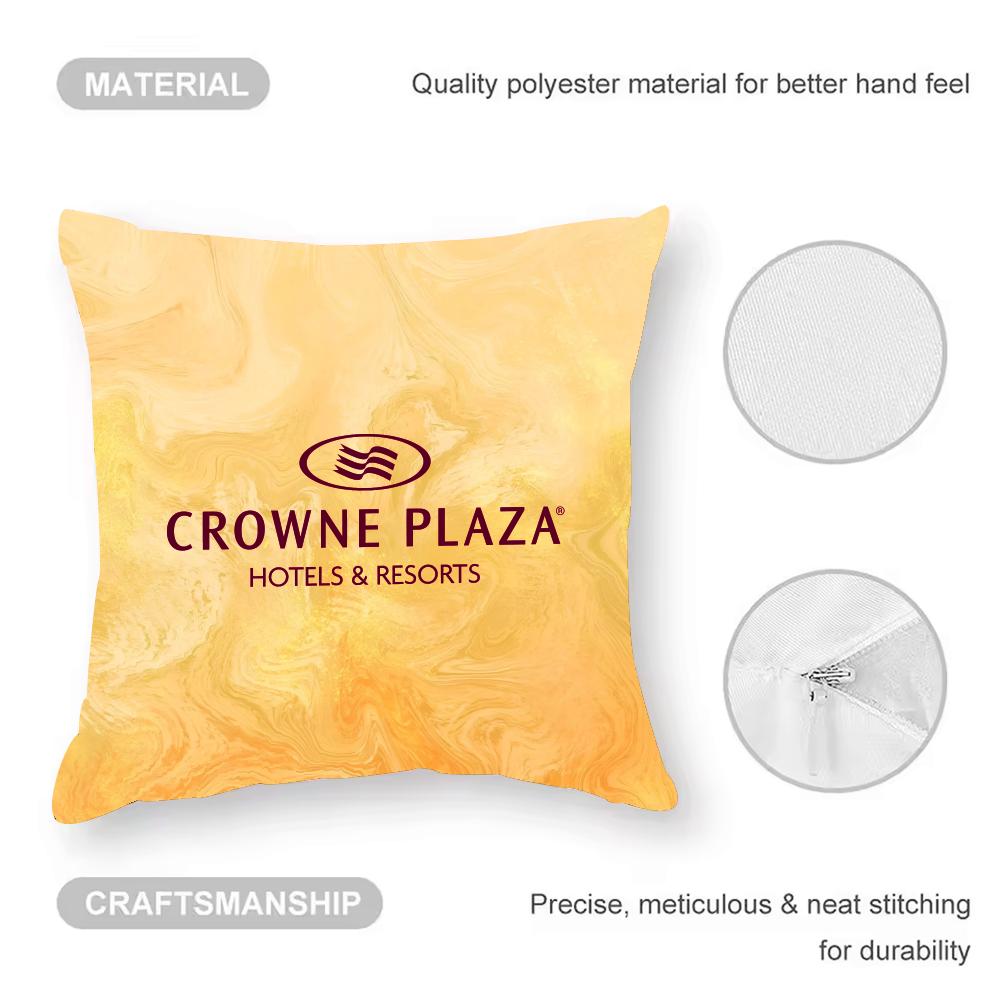 Crowne Plaza Hotel Cushion Cover Anti-dustmite Pillowcase Invisible Zipper Silky Short Plush Sofa Cushion Cover