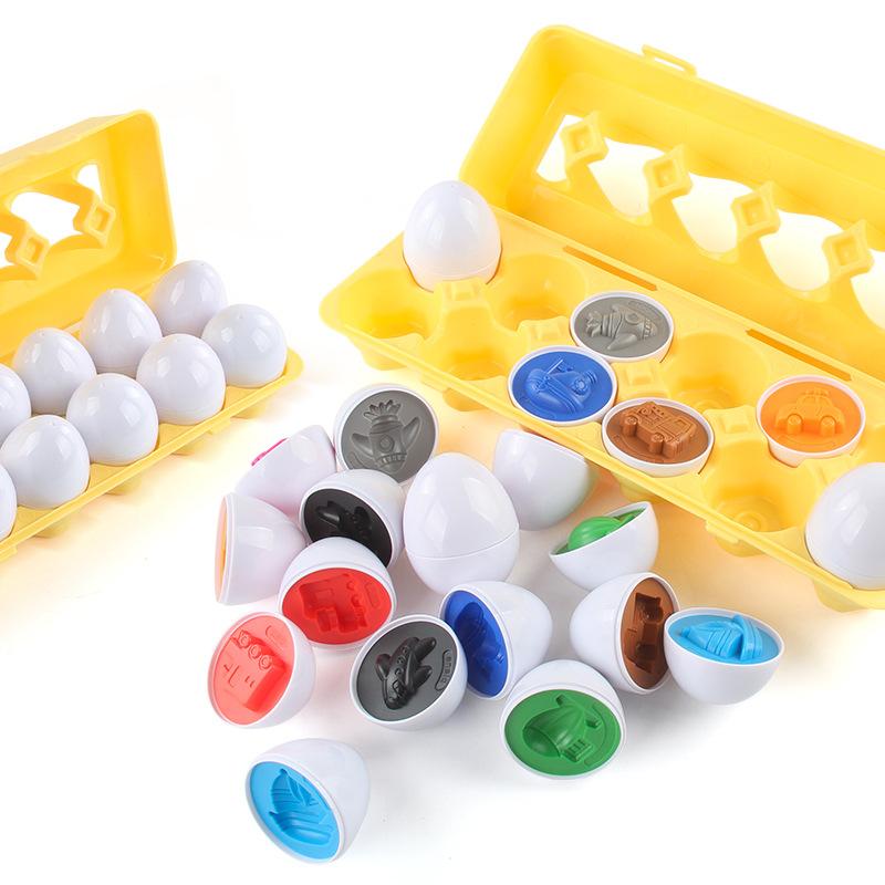 Children'S Science And Education Assembly Pairing Egg Twist Egg Vehicle Color Cognition Smart Egg Puzzle Play