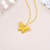 Sterling Silver S925 New Guo Feng Mori Style Light Luxury Silk Butterfly Necklace for Women Trendy Sweet Design Sense