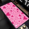 Cute Aesthetic Pink Heart Design Extended Mouse Pad Non Slip Rubber Desk Mat For Gaming Laptop Keyboard And Home Office Setup
