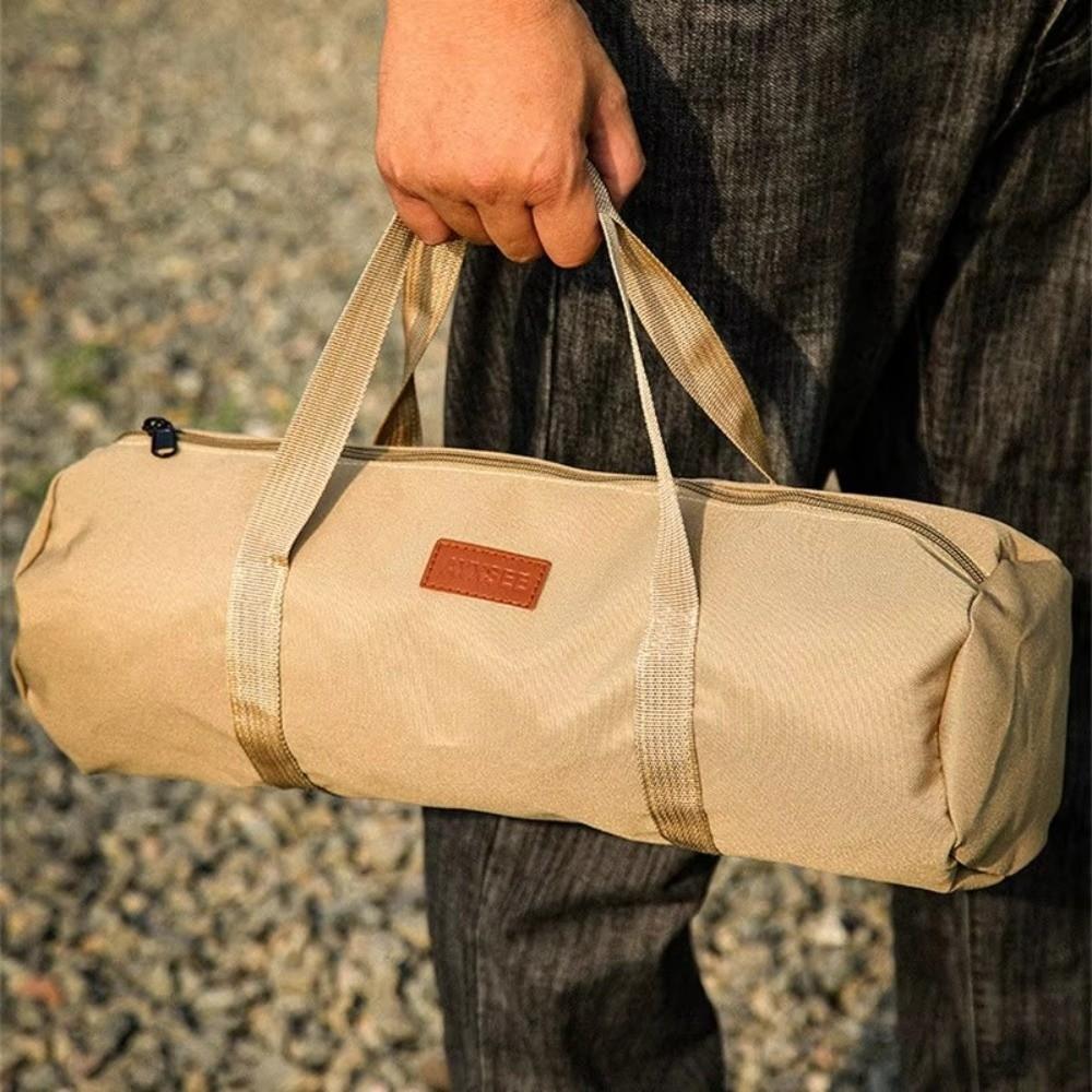 Oxford Cloth Wind Rope Storage Bag Cylindrical Bag Hiking Tool Handbag Outdoor