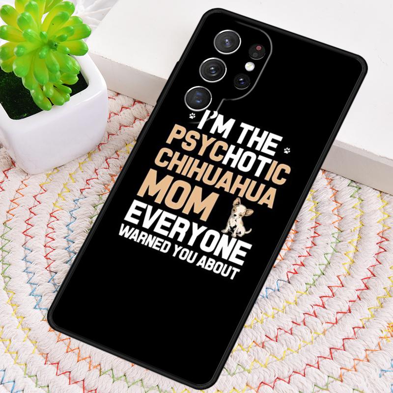 Cute Chihuahua Dog Mom Phone Case for Samsung Galaxy Note 10 Pro S26 Ultra S23 S24 FE S25 S21 S22 PLUS Shockproof Cove