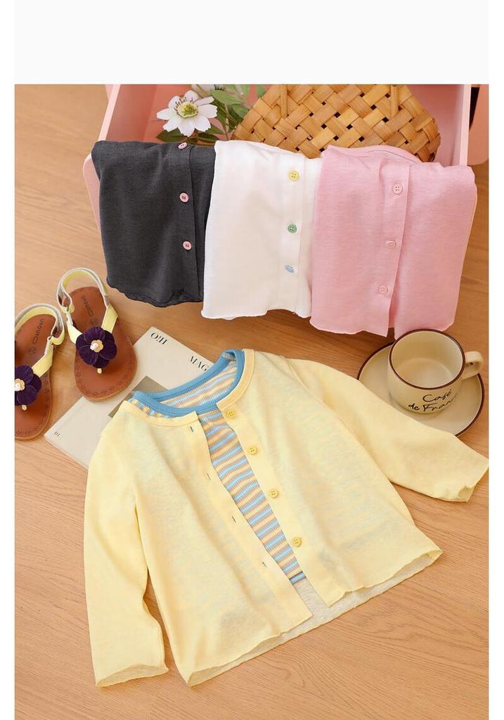 LUSON Baby Girl Thin Knit Cardigan